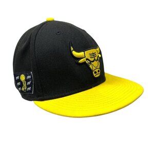 New Era Chicago Bulls Snapback Hat Match Air Jordan 4 Retro‎ Thunder DAMAGE READ